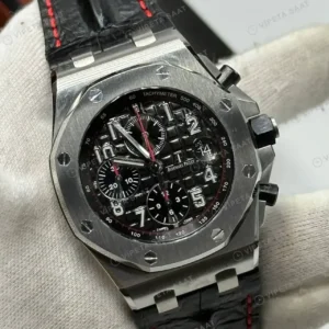Audemars Piguet 26401ST Siyah Kadranlı Skeleton Kronograf Kauçuk Super Clone ETA Saat kırp kapak