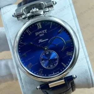 Bovet Fleurier Mavi Kadran Deri Super Clone ETA Saat kırp kapak