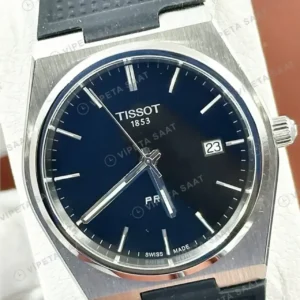 Tissot PRX Siyah Kadran Kauçuk Gündüz Super Clone ETA Saat kırp kapak