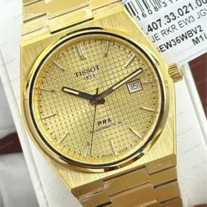 Tissot PRX Altın Kadran Çelik Parlak Super Clone ETA Saat kırp kapak