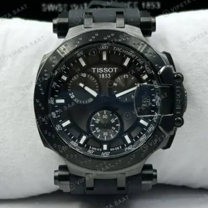 Tissot T-Race Siyah Kronograf Kauçuk Super Clone ETA Saat kırp kapak