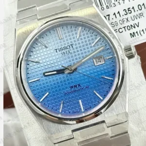 Tissot PRX Mavi Kadran Çelik Işıltı Super Clone ETA Saat kırp kapak
