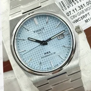 Tissot PRX Buz Mavisi Kadran Çelik Super Clone ETA Saat kırp kapak