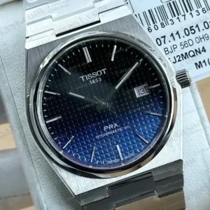 Tissot PRX Mavi Kadran Çelik Dokulu Tarih Super Clone ETA Saat kırp kapak