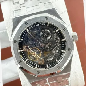 Audemars Piguet 26421ST Siyah Kadranlı Tourbillon Kauçuk Super Clone ETA Saat kırp kapak