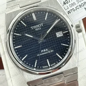 Tissot PRX Mavi Kadran Çelik Gündüz Super Clone ETA Saat kırp kapak
