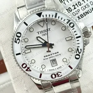 Tissot PRC 200 Beyaz Kronograf Çelik Super Clone ETA Saat kırp kapak