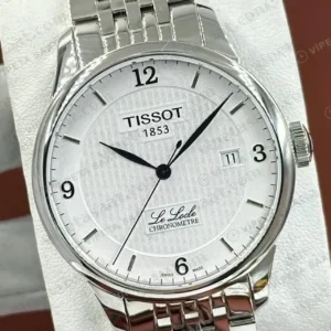 Tissot Le Locle Beyaz Kadran Çelik Roma Super Clone ETA Saat kırp kapak