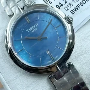 Tissot Lady Mavi Kadran Çelik Yuvarlak Super Clone ETA Saat kırp kapak
