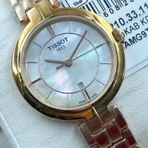 Tissot Lady Gümüş Sedef Çift Renk Çelik Super Clone ETA Saat kırp kapak
