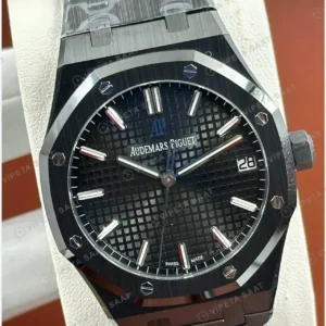 Audemars Piguet 15720CE Siyah Kadranlı Seramik Bilezik Super Clone ETA Saat kırp kapak