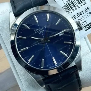 Tissot Gentleman Mavi Kadran Deri Parlak Super Clone ETA Saat kırp kapak