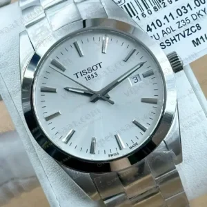 Tissot Gentleman Beyaz Kadran Çelik Super Clone ETA Saat kırp kapak