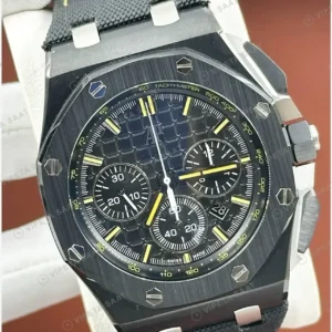 Audemars Piguet 26470ST Sarı Kadranlı Kronograf Kauçuk Super Clone ETA Saat kırp kapak