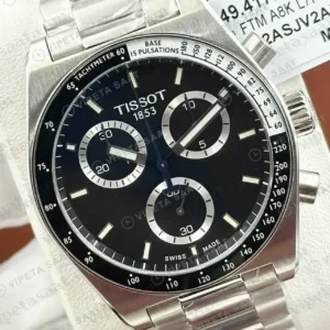 Tissot Chrono XL Siyah Kronograf Çelik Saf Super Clone ETA Saat kırp kapak