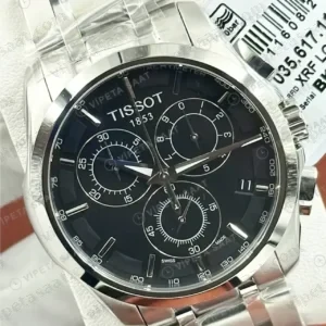 Tissot Chrono XL Siyah Kronograf Çelik Bileklik Super Clone ETA Saat kırp kapak