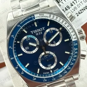Tissot Chrono XL Mavi Kronograf Çelik Super Clone ETA Saat kırp kapak