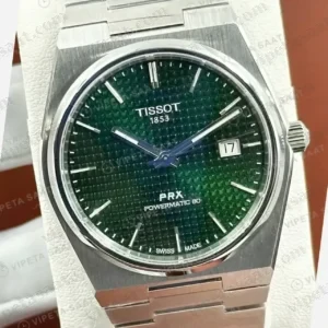 Tissot PRX Yeşil Kadran Çelik Gündüz Super Clone ETA Saat kırp kapak