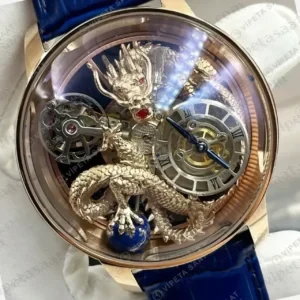 Jacob Co Astronomia Rose Ejderha Deri Super Clone ETA Saat kırp kapak