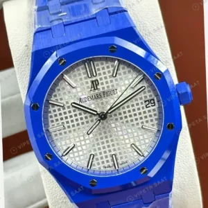Audemars Piguet 15710ST Mavi Kadranlı Dalış Kauçuk Super Clone ETA Saat kırp kapak
