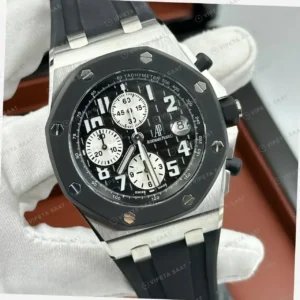 Audemars Piguet 26470ST Beyaz Kadranlı Kronograf Kauçuk Super Clone ETA Saat kırp kapak