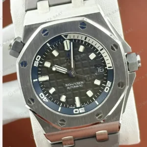 Audemars Piguet 15710ST Siyah Kadranlı Dalış Kauçuk Sağlam Super Clone ETA Saat kırp kapak