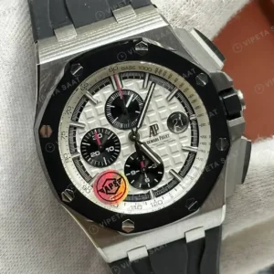 Audemars Piguet 26470ST Beyaz Kadranlı Kronograf Kauçuk II Super Clone ETA Saat kırp kapak