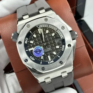 Audemars Piguet 15710ST Gri Kadranlı Dalış Kauçuk II Super Clone ETA Saat kırp kapak
