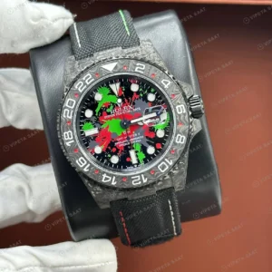 Rolex GMT-Master II Karbon Kasa Renkli Kadran Kordon Super Clone ETA Saat kapak