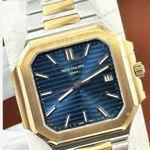 Patek Philippe Cubitus 5821/1AR 45 mm Rose Mavi Çift Renk Çelik Super Clone ETA Saat kırp kapak