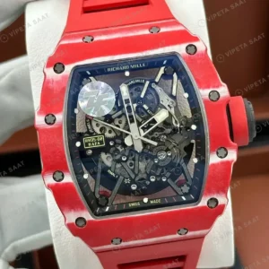 Richard Mille 50 mm rm 35 02 rafael nadal kirmizi kasa kirmizi kaucuk Super Clone ETA Saat kırp kapak
