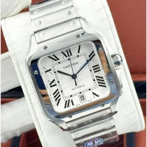 Cartier Ballon Bleu 42 mm W69012Z4 Beyaz Kadran Celik Buyuk Super Clone ETA Saat kırp kapak