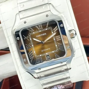 Cartier Santos 40 mm W2SA0007 Beyaz Altin Cift Renk Orta Super Clone ETA Saat kırp kapak