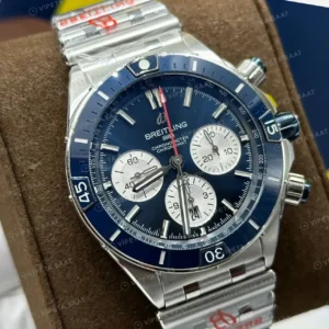 Breitling Chronomat B01 42 mm Gümüş Kronograf Çelik Parlak AB0134101G1A1 Super Clone ETA Saat kırp kapak