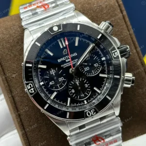 Breitling Chronomat B01 42 mm Gümüş Kronograf Çelik AB0134101G1A1 Super Clone ETA Saat kırp kapak