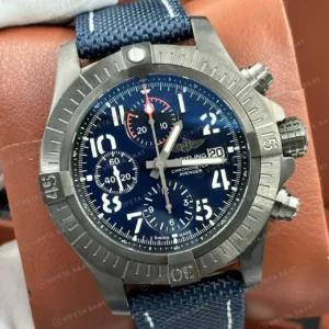 Breitling Avenger B01 44 mm Mavi Kronograf Nato AB0147101C1X1 Super Clone ETA Saat kırp kapak