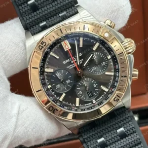 Breitling Avenger B01 44 mm Rose Siyah Kronograf Nato AB0147101B1X1 Super Clone ETA Saat kırp kapak