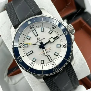 Breitling Superocean Automatic 42 mm Beyaz Kadran Kauçuk A17375211B1S1 Super Clone ETA Saat kırp kapak