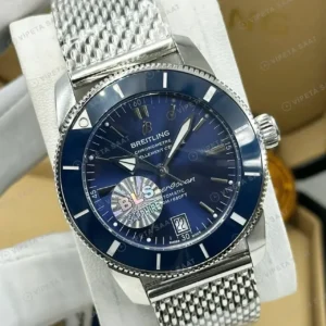 Breitling Superocean Heritage B01 42 mm Mavi Kronograf Hasır Gece AB0156161C1S1 Super Clone ETA Saat kırp kapak