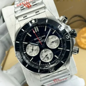 Breitling Superocean Heritage B01 42 mm Siyah Kronograf Çelik Bileklik AB0156161B1S1 Super Clone ETA Saat kırp kapak