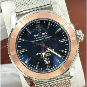 Breitling Superocean Heritage 42 mm Rose Mavi Kadran Hasır AB2032321C1S1 Super Clone ETA Saat kırp kapak
