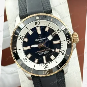 Breitling Superocean Automatic 42 mm Siyah Rose Dalış Kauçuk A17375211B1S1 Super Clone ETA Saat kırp kapak
