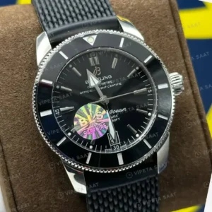 Breitling Superocean Heritage 42 mm Siyah Kadran Kauçuk AB2032321B1S1 Super Clone ETA Saat kırp kapak
