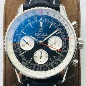 Breitling Navitimer Kronograf Siyah Kadran Çelik Super Clone ETA Saat kırp kapak