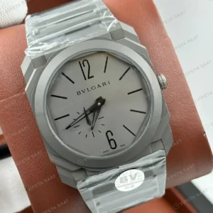 Bvlgari Octo Finissimo 40 mm 103297 Gümüş Super Clone ETA Saat kırp kapak