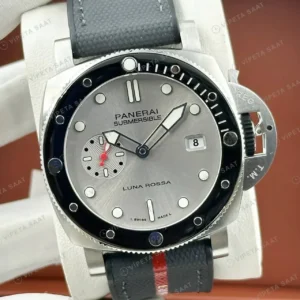 Panerai 42 mm PAM01222 Submersible Gri Kadran Nato Super Clone ETA Saat kırp kapak