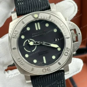 Panerai 42 mm PAM01222 Submersible Siyah Kadran Nato Klasik Super Clone ETA Saat kırp kapak