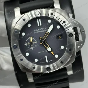 Panerai 42 mm PAM01222 Submersible Gri Kadran Klasik Super Clone ETA Saat kırp kapak