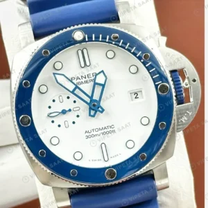 Panerai 42 mm PAM01664 Submersible Mavi Kadran Mavi Bezel Super Clone ETA Saat kırp kapak