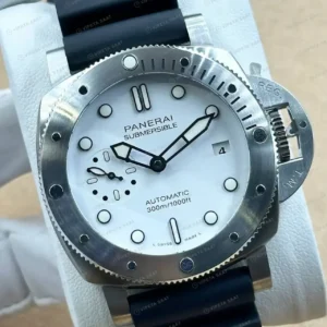 Panerai 42 mm PAM01222 Submersible Beyaz Kadran Klasik Super Clone ETA Saat kırp kapak